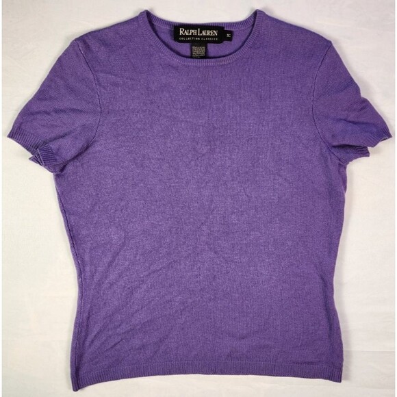 Ralph Lauren Collection Classics Purple Short Sleeve T-shirt Women's Medium - Picture 1 of 6